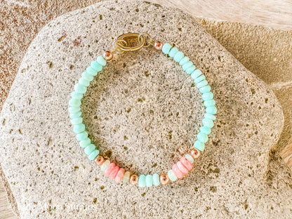 The Arizona Peruvian Opal & Rhodochrosite Bracelet