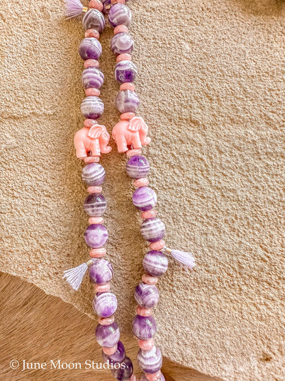 The Chaska Banded Amethyst Necklace