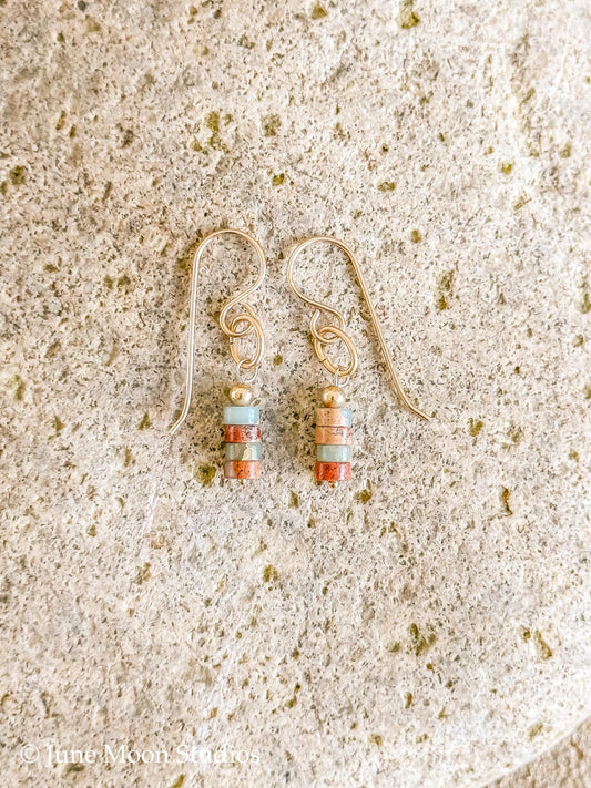 The Catori Aqua Terra Jasper Earrings