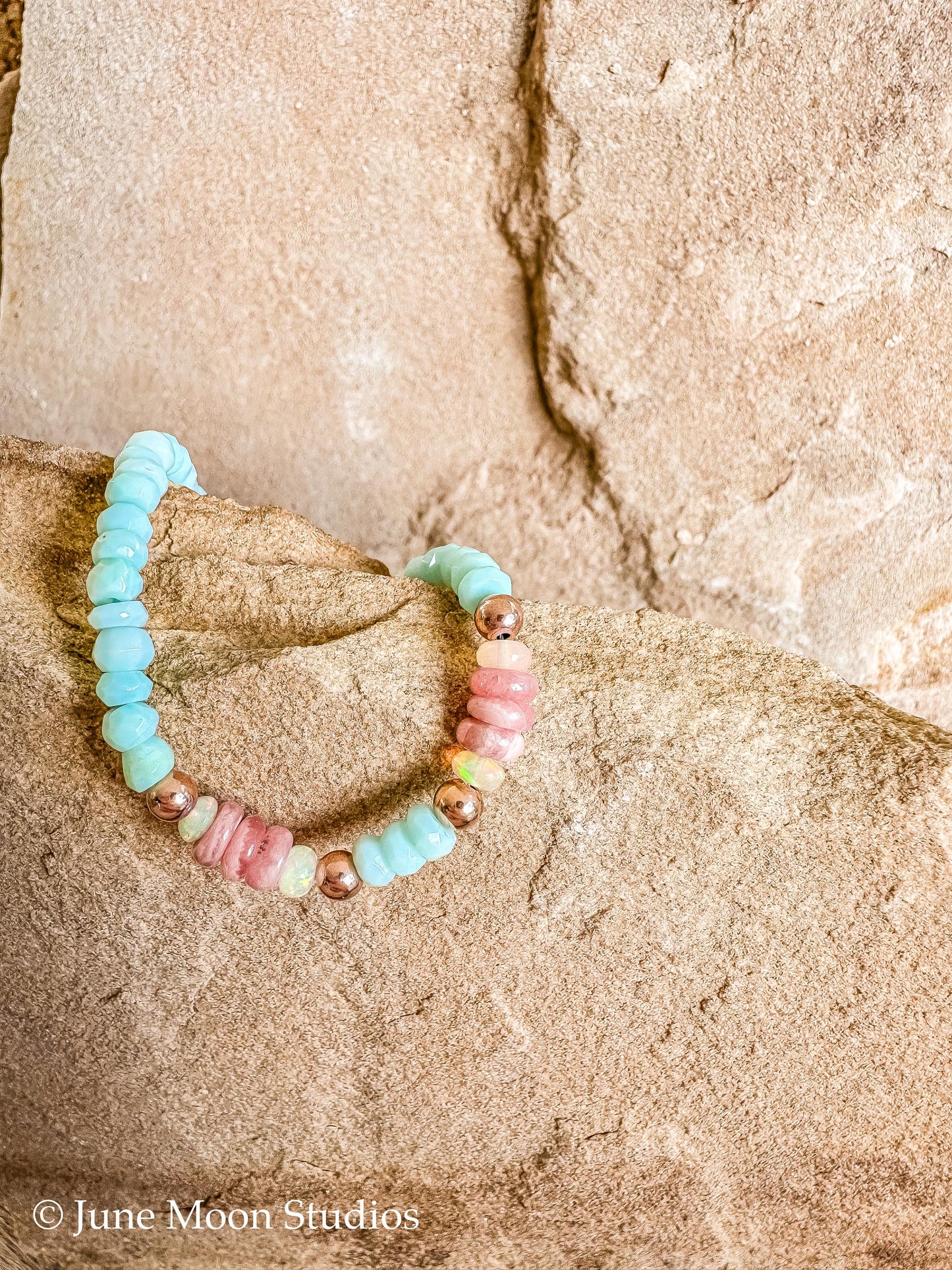 The Arizona Peruvian Opal & Rhodochrosite Bracelet