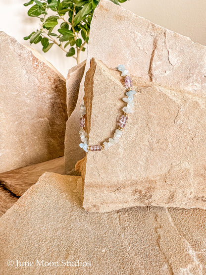 The Kateri Aquamarine & Amethyst Bracelet